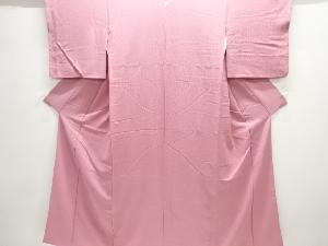 疋田模様織り出し一つ紋色無地着物